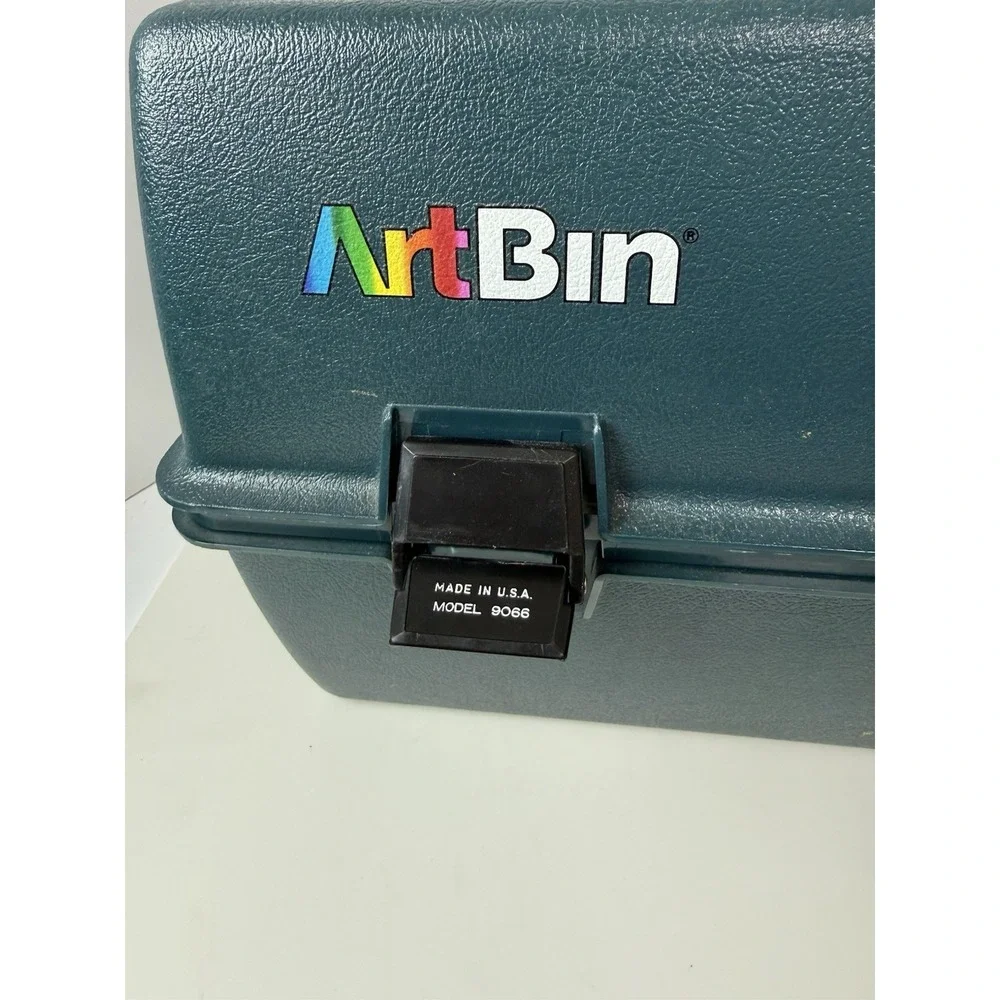 Vintage Artbin Model 9066 Green Large Sturdy Art Supply‎ Organizer